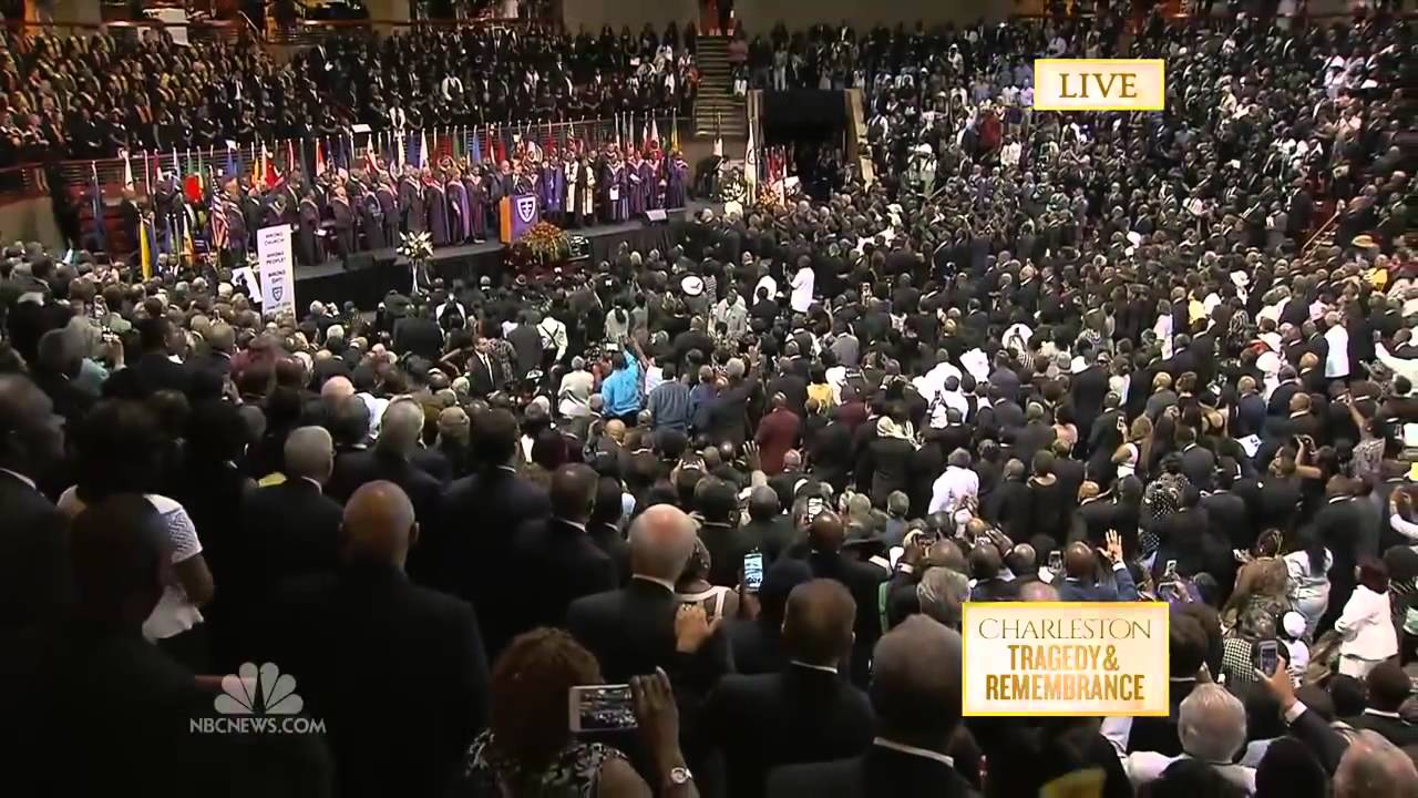 President Obama Amazing Grace during at Funeral Charleston YouTube