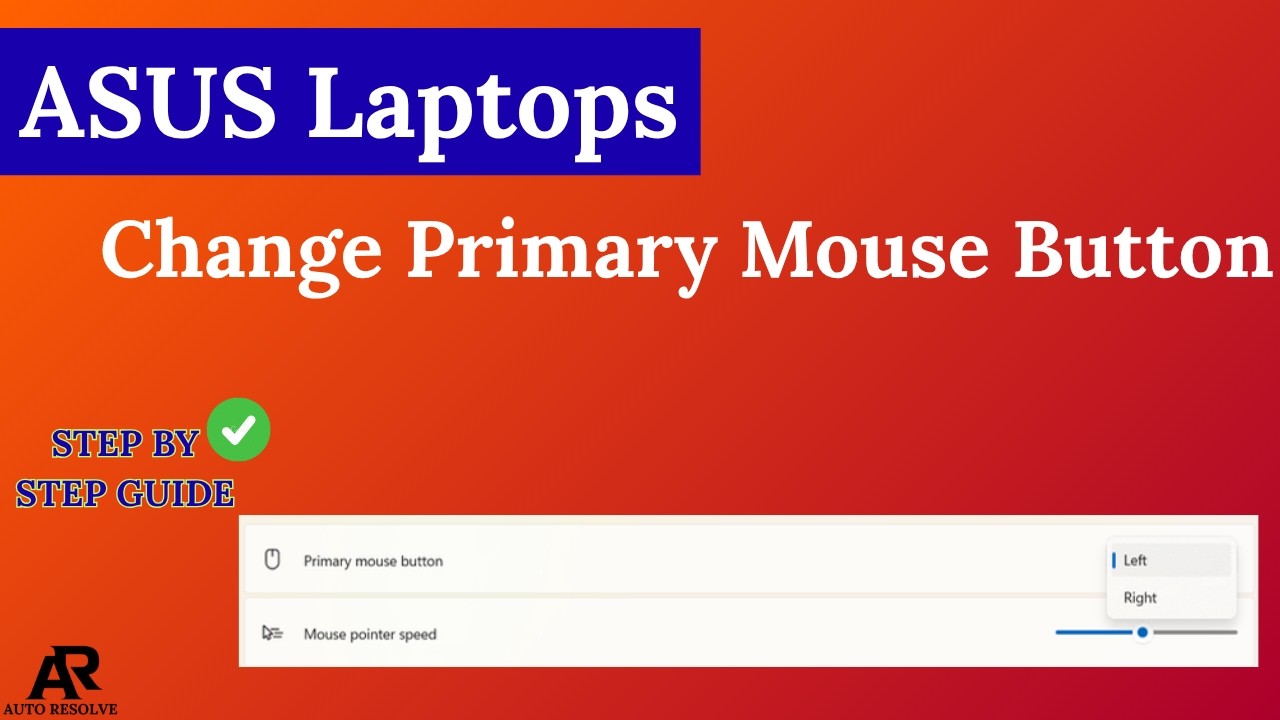 Primary Click Mouse How to Change Primary Mouse Button on ASUS Laptops - YouTube