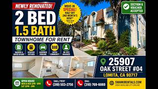 Best Apartment for Rent in Lomita CA | Spacious 2 Bedroom Townhome | Move-In Special