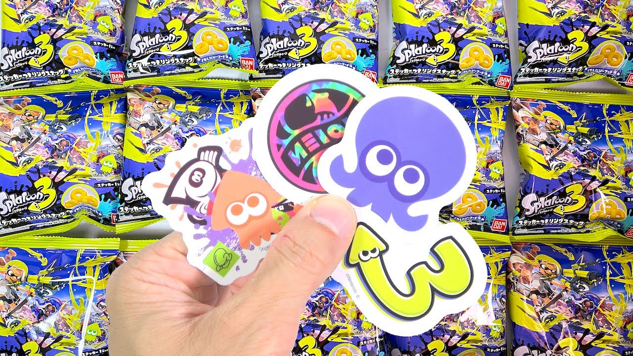 Splatoon3 ring snack with sticker 