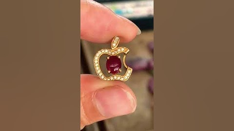 Mặt Dây Chuyền nữ Ruby Yên Bái lên trái táo khuyết cực đẹp giá 3 triệu #gem #gemstone #ruby #love
