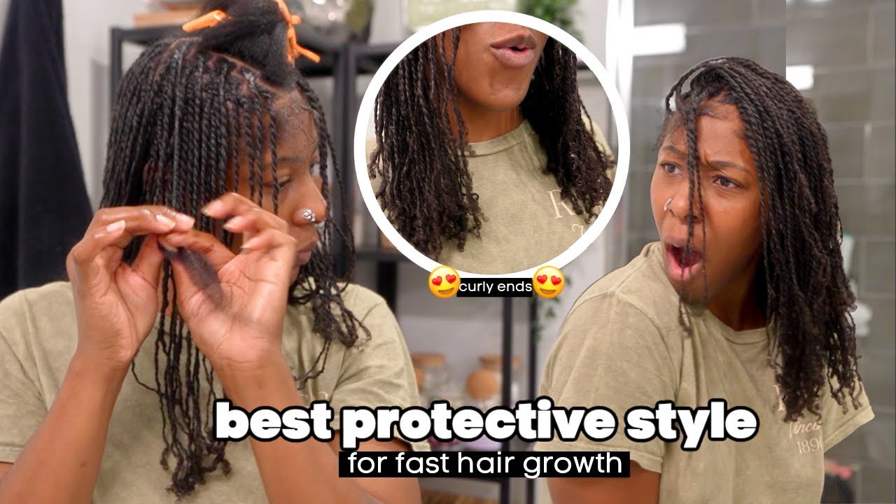 MINI TWISTS WITH HUMAN HAIR | YWIGS | Natural Texture Spring Twist