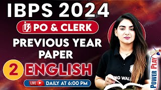 IBPS 2024 | IBPS Clerk English Previous Year Questions | IBPS PO English Classes #2