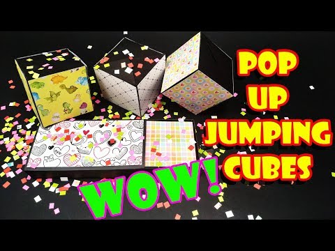 EASY DIY: JUMPING CUBes / Pop up Cubes Card / CHRISTMAS box GIFTS