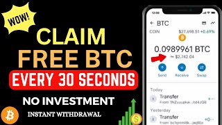 CLAIM FREE BITCOIN Every 30 seconds  | NO RISKS | FREE BITCOIN SITES | EARN BTC DAILY