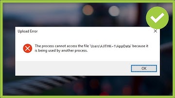 The Process Cannot Access The File Because It Is Being Used By Another Process