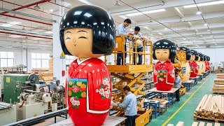 Inside A Kokeshi Doll Factory In Japan From Wood Log To Hand Painted Craftsmanship  Process