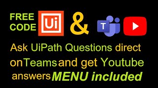 Ask UiPath Questions direct on MS Teams and you will get YouTube answers at the exact second