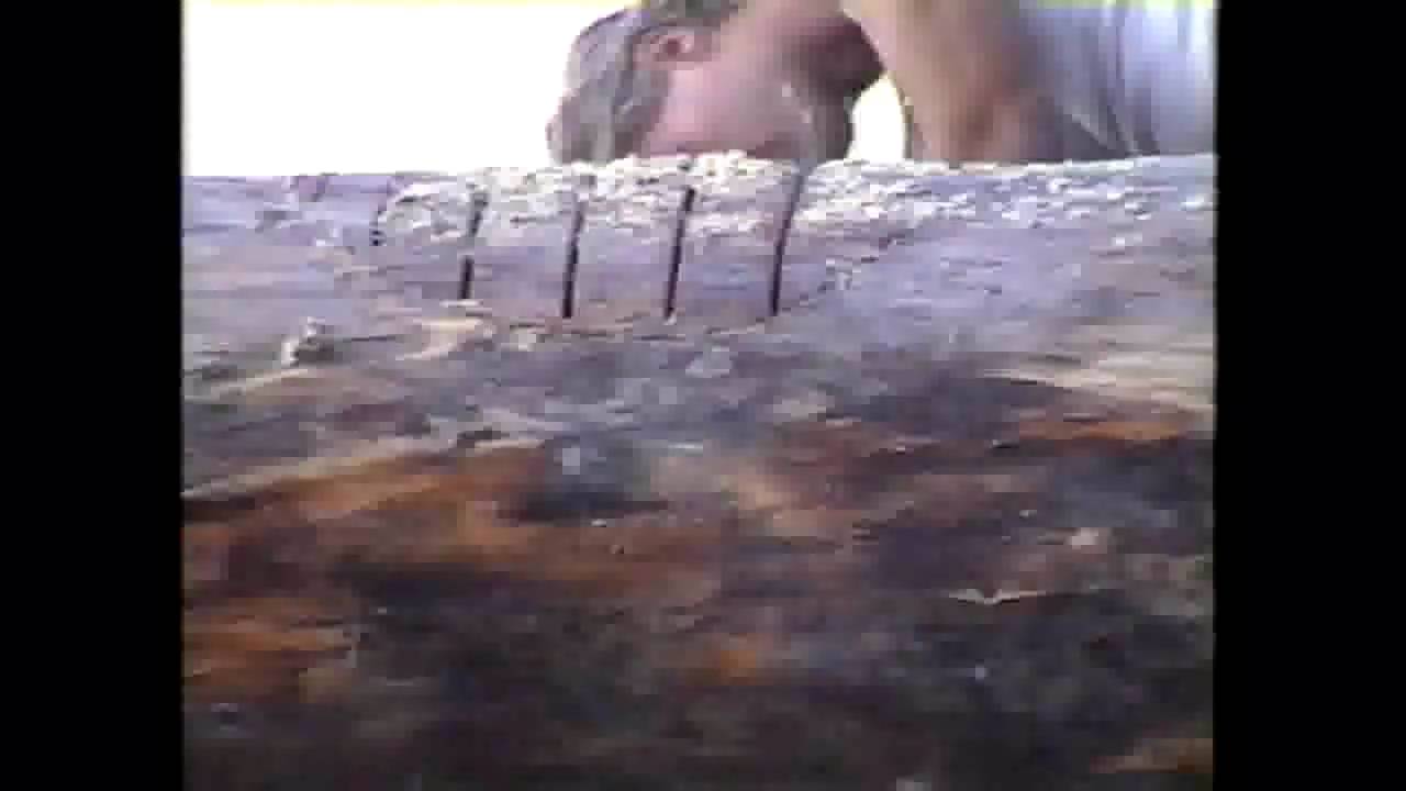 making log saddle notch YouTube