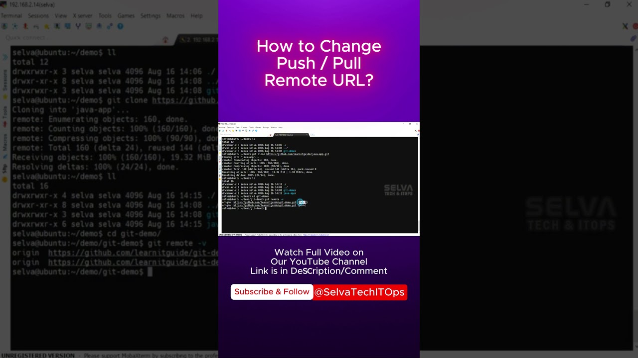 Git 22. How to Change Push / Pull Remote URL | Git Remote URL Change Explained in Tamil 