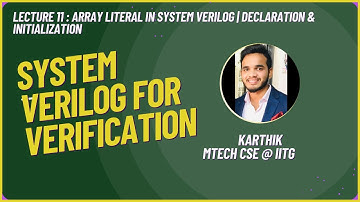 The Array Literal in System Verilog | Declaration and Initialization