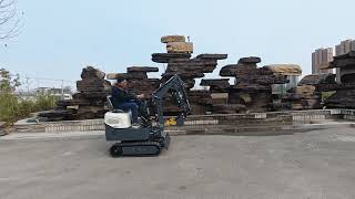 Small excavators in China Multifunctional Farmland Crawler Mini Excavator#mower #robot #farming
