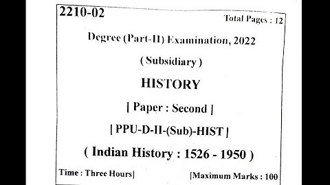 History Subsidiary Part.2  #B.A #U.G #previousyearquestions  #Patliputrauniverty #ppu