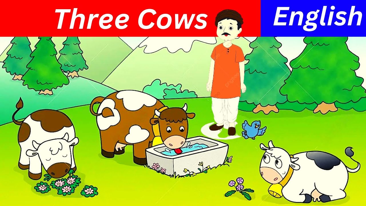 Three Cows! English Kids Fairy Tales! English Stories! Bedtime Stories! 