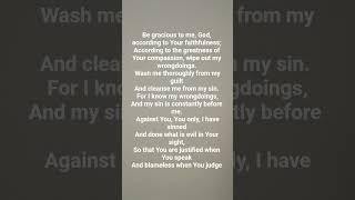 Psalm 51: 1-4 #psalms #grace #mercy #jesuschrist