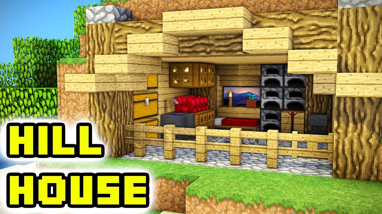 Minecraft Underground Hill House Tutorial How to Build 