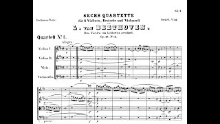 L. V. Beethoven, String Quartet Op.18 n.3 - Score Profile