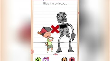 Brain Test All Star Level 54 |Stop The Evil Robot.| Walkthrough Solutions