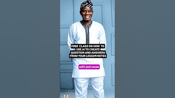 How To Use AI To Create Exam Questions And Answers From Lesson Notes | #AIForTeachers #ChatGPT #ai