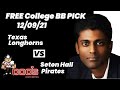 Texas Longhorns vs Seton Hall Pirates Prediction, 12/9/2021 College Basketball Best Bet Today