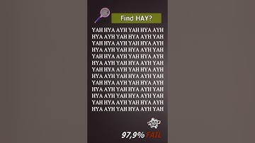 Find HAY, where? | Brain Teaser IQ Test #shorts #different #puzzles #opticalillusion