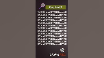 Find HAY, where? | Brain Teaser IQ Test #shorts #different #puzzles #opticalillusion