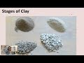 Stages of clay presentation