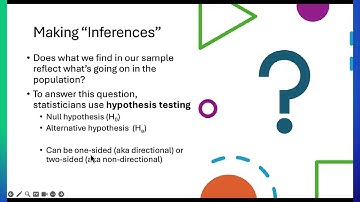 CUIN 841 Module 9 Statistical Inference