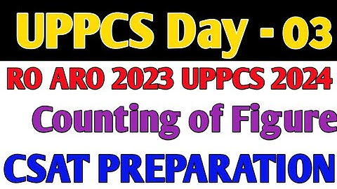 RO ARO 2023 | UP PCS 2024 Reasoning | CSAT REASONING | Counting of figure | study for civil services
