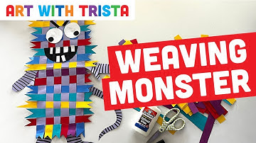How to Make a Paper Weaving Monster for Halloween Art Lesson - Art With Trista