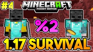 %2 ŞANSLA KAFA DÜŞÜRDÜK! | Minecraft PE 1.17 Survival | #4