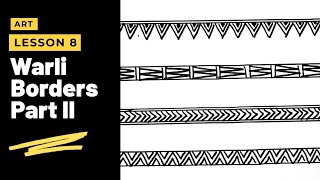 Warli Tutorials 8 : How to make Warli Border (Part 2 ) #warliart