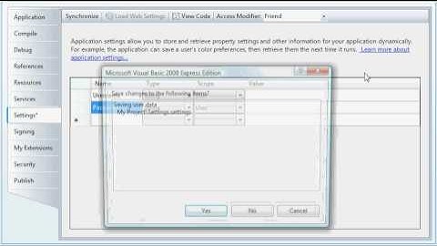 Visual basic 2008 tutorial - How to save username and password