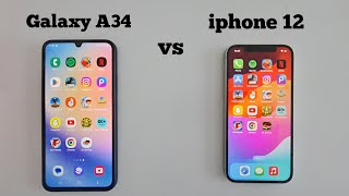 Samsung A34 vs iphone 12 in 2024 || Speed Test