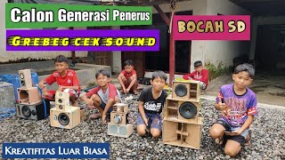 Bocah SD ngadakan cek sound bareng seru nya gak ketulungan audio miniatur sound system