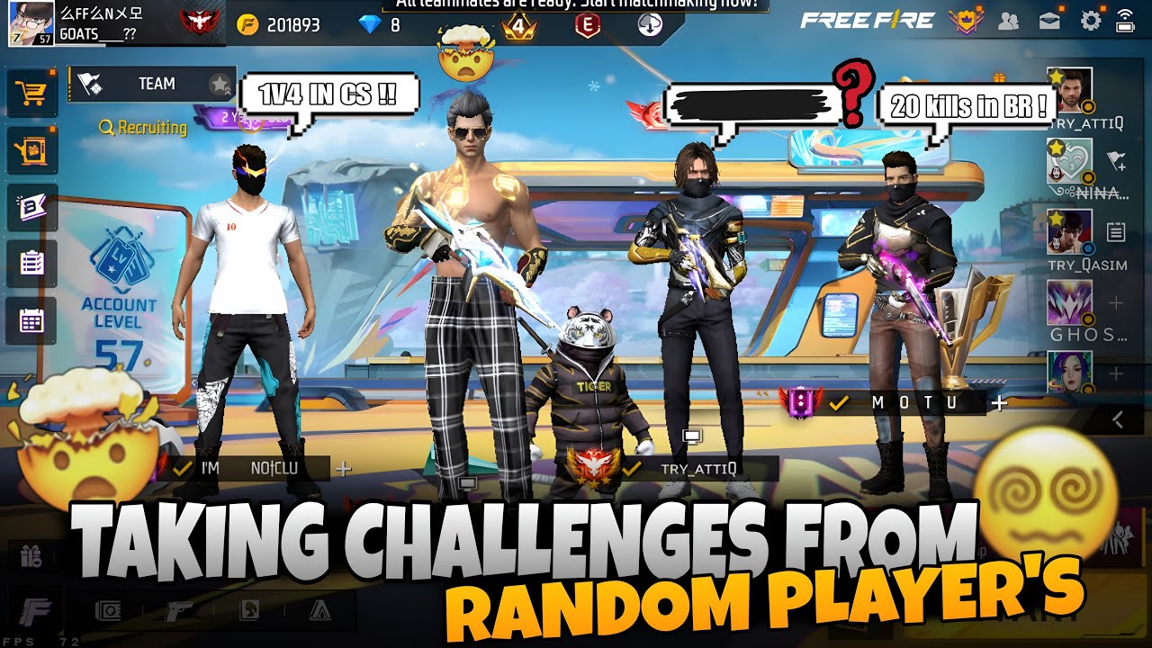 Afman Rfff TAKING CHALLENGE FROM RANDOM PLAYERS | FREE FIRE | AFFAN YT - YouTube
