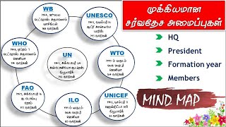 Important international organisations in tamil | rrb preparation tamil | tnpsc gk | mind map screenshot 2