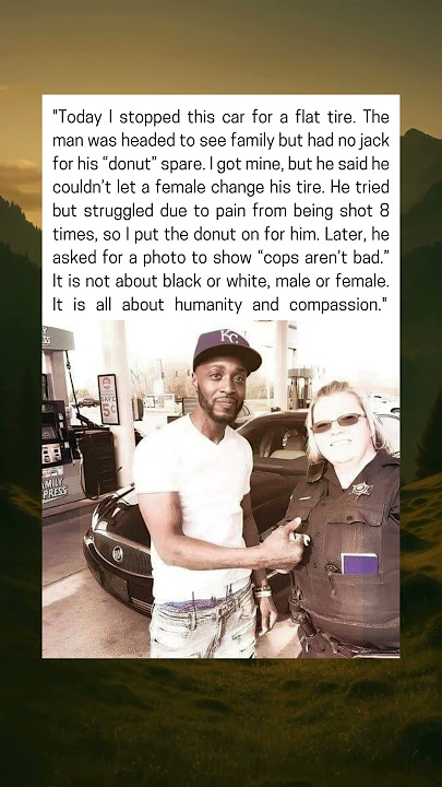 Officer Changes Tire For Man - YouTube