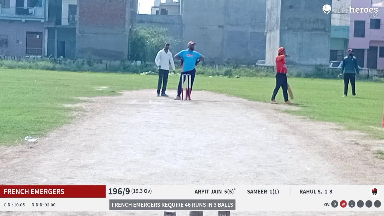 Emotions Warriors vs French Emergers Live Cricket Match | BEST OF THE REST 15.0 Live - Pink Arena Cr