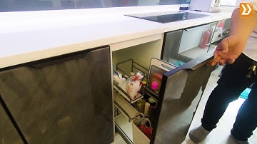 TỦ BẾP MELAMINH KẾT HỢP BÓNG GƯƠNG - D2DHOME