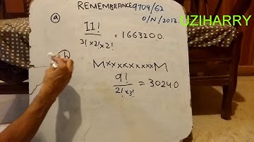 Permutation and combination 9709/62