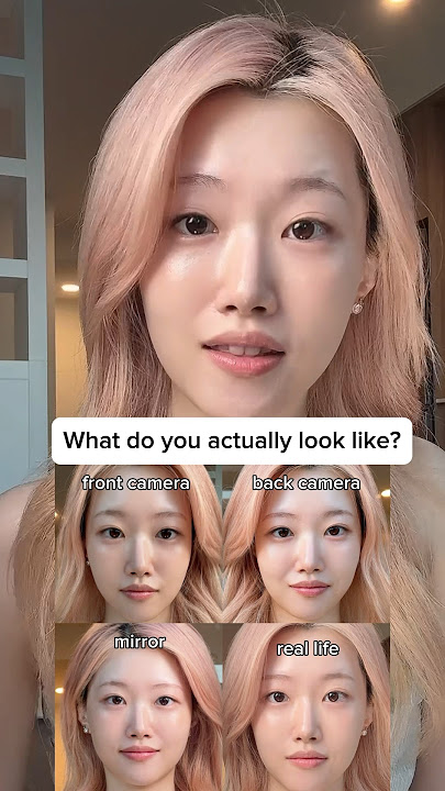 What’s your ‘real’ face? Mirror/Photo/Selfie?🤔 All look like different people to me #shorts