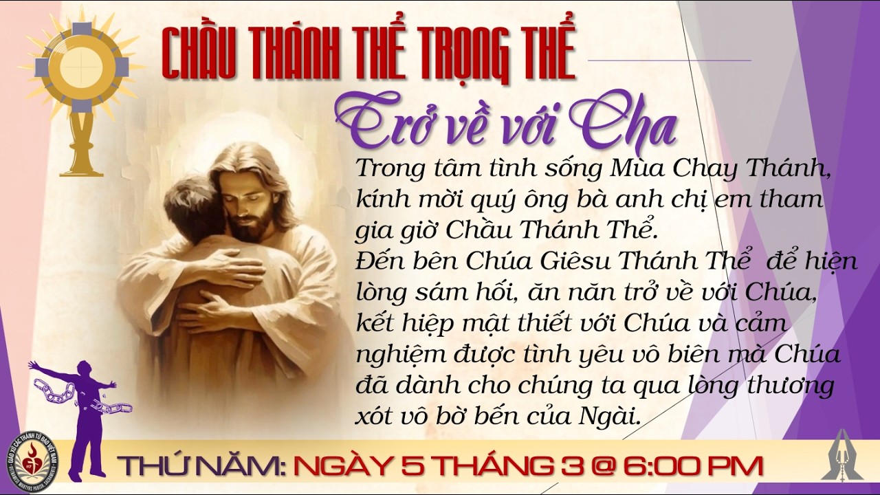 🔴CHẦU THÁNH THỂ  Trực Tuyến: Thứ Năm 3-5-2026 |  DÀNH CHO BỆNH NHÂN.