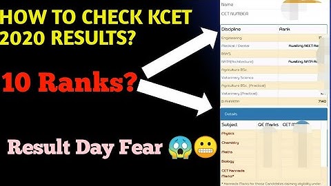 KCET 2020 RESULT SHEET WITH 10 RANKS DOWNLOAD |HOW TO CHECK KCET RESULTS 2020 |KCET 2020 LATEST NEWS