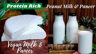 मूंगफली से बनाये हैल्दी दूध और मुलायम पनीर  Peanut Milk & Peanut Paneer | Vegan Milk & Vegan Paneer