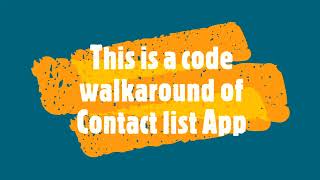 Contact list React app