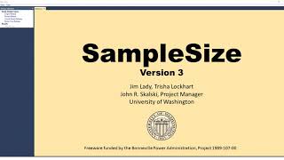 Program SampleSize: Terminology and Design Types (Lesson Two)