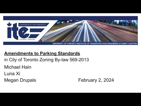 Toronto Parking Zoning Bylaw