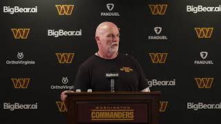 HC Dan Quinn Speaks To The Media | Washington Commanders