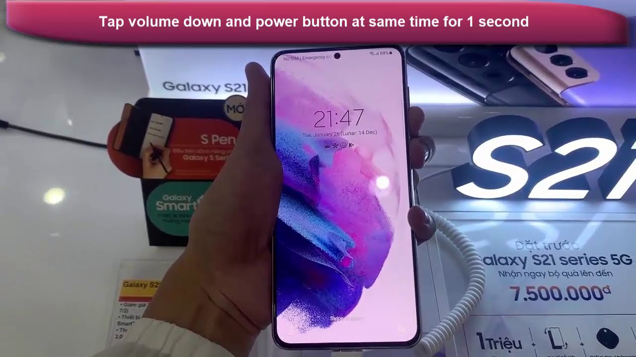 How to take screenshot on Samsung S21 S21 Ultra YouTube